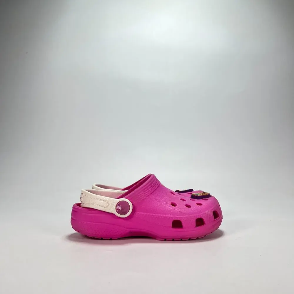 Crocs Fun Lab JoJo Siwa Clogs Pink White Comfortable Slip On Shoes Kids Size 11